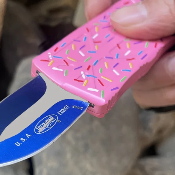 UT Series Dessertr MICRO ULTRA Exocat OTF D2 Blade EDC Tools Mini Outdoor Donut Pink Camping 1