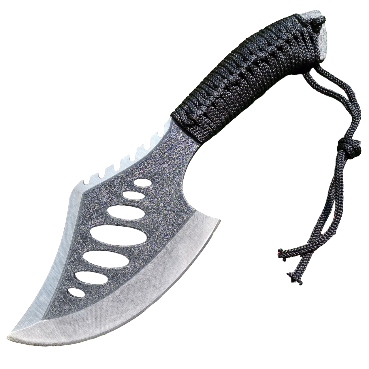 all steel tied rope handle camping axe