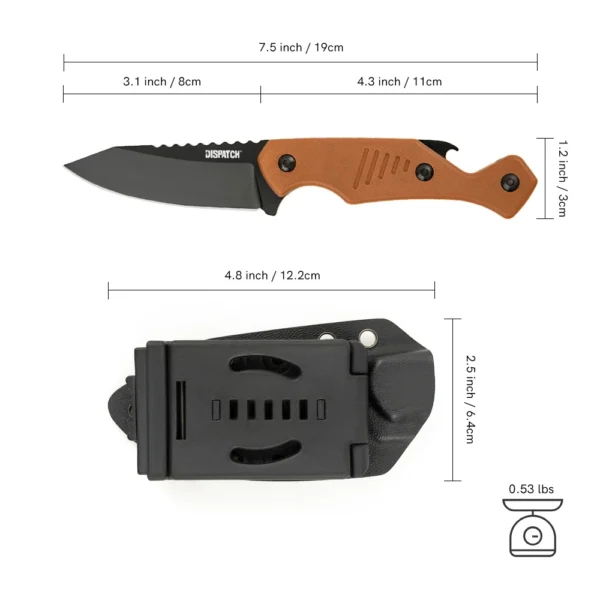 8Cr Stainless Steel Fixed Blade Knife with Non slip G10 Handle Survival Hunting Camping Tactical Outdoor 1