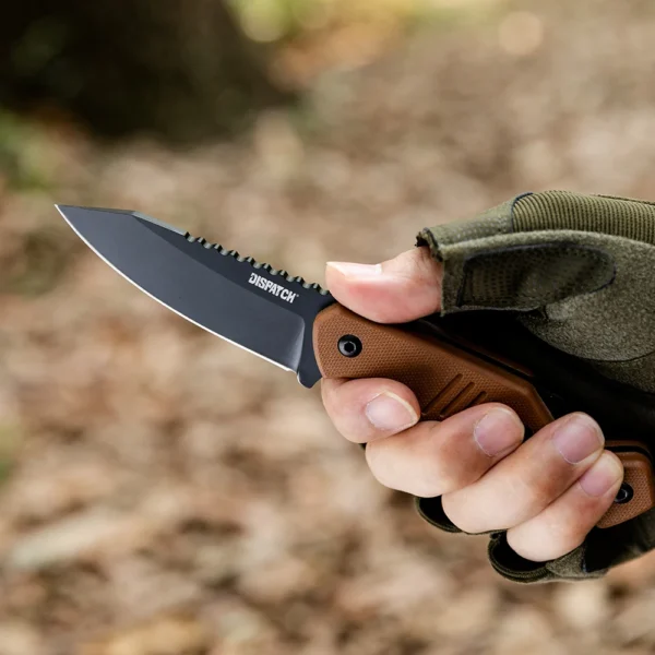 8Cr Stainless Steel Fixed Blade Knife with Non slip G10 Handle Survival Hunting Camping Tactical Outdoor 5