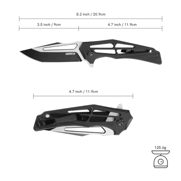 8Cr Stainless Steel Pocket Folding Knife With G10 Handle For Outdoor Camping Survival Hunting EDC Tool 1