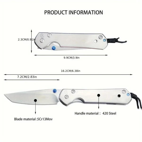 Chris Reeve Pocket EDC Outdoor Knives Folding Knife Hunting Tanto 5Cr13Mov Blade Multitools Sharp Survival Folder 5