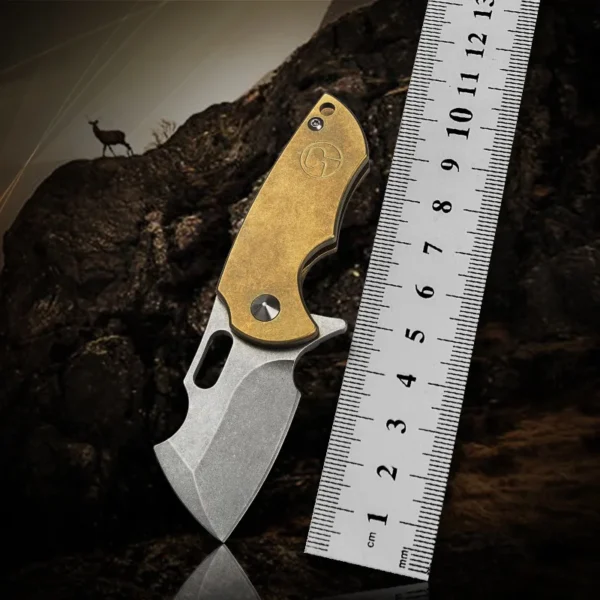 S35VN Steel Blade Titanium Alloy Folding Knife EDC Portable Utility Knife Keychain Outdoor Camping Self defense 1