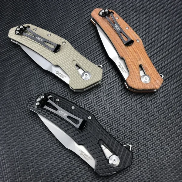 8Cr13Mov Blade Tactical Hunting Jackknife ZT 0308 Outdoor Rescue Survival Camping Tool Folding Pocket Knife With 2