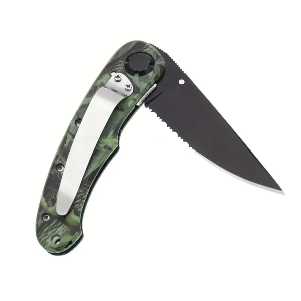 Outdoor multifunctional camouflage carbon fiber patterned folding camping tool jungle army knife box opener 1
