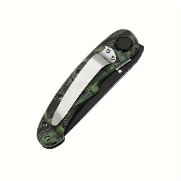 Outdoor multifunctional camouflage carbon fiber patterned folding camping tool jungle army knife box opener 2