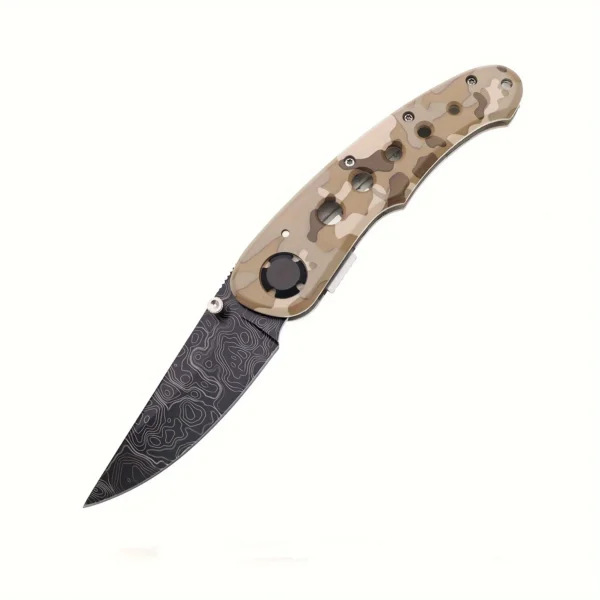 Outdoor multifunctional camouflage carbon fiber patterned folding camping tool jungle army knife box opener 3