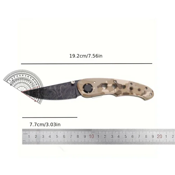 Outdoor multifunctional camouflage carbon fiber patterned folding camping tool jungle army knife box opener 5