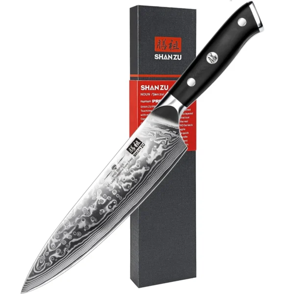 SHAN ZU 67 Layers 8 Damascus Steel Chef Knife AUS 10 Professional Japanese Kitchen Cooking Knife