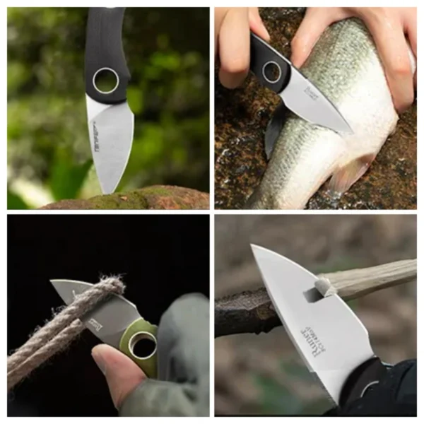 TONIFE Fixed Blade Knife Camping Pocket Outdoor 8Cr14MoV Blade G10 Survival Tactical Hunting Utility Knives EDC 2