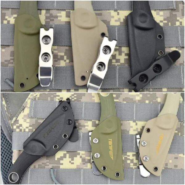 TONIFE Fixed Blade Knife Camping Pocket Outdoor 8Cr14MoV Blade G10 Survival Tactical Hunting Utility Knives EDC 4