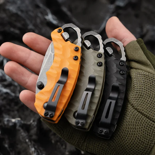 Multi functional Pocket Folding Knife With Bottle Opener Portable For Outdoor Camping Hiking Rock Climbing 3