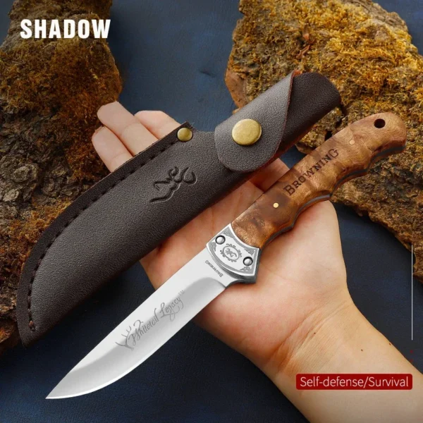 Outdoor Military Tactical Knife for Men High Hardness Survival Self Defense Portable Knife Hunting and Fishing 3