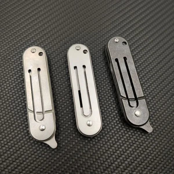 Stone Wash Stainless Steel Portable Lock free Mini Pea Bearing Small Pocket Folding Knife EDC Tool 1