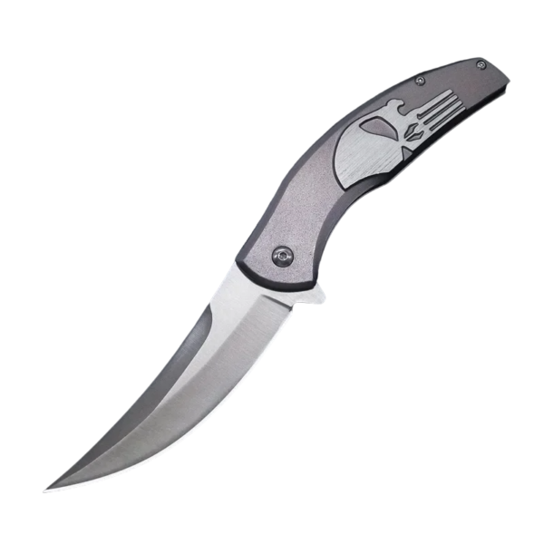 the punisher outdoor portable folding blade knife