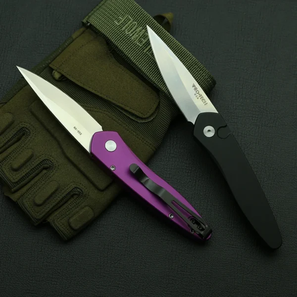 Outdoor Pro tech Portable Folding Knife Mark S35VN blade Aluminum Handle Pocket Camping Hunting Kitchen Fruit 2