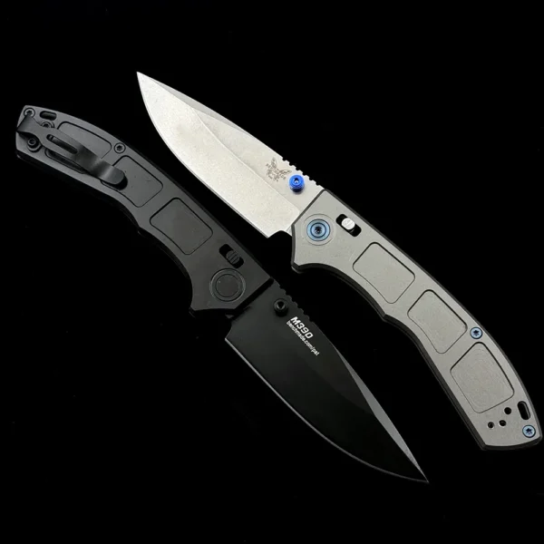 benchmade 748 narrows titanium m390 blade folding knife 2