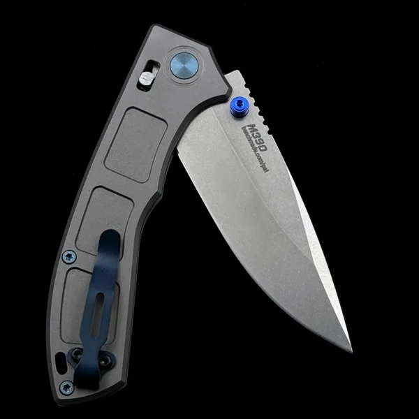 benchmade 748 narrows titanium m390 blade folding knife 4