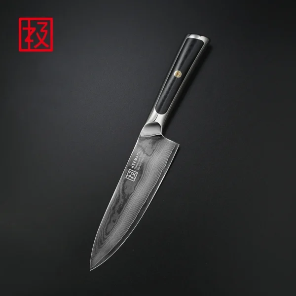 kf S46f43df2112b45abba0a59d22e1a95e80 KEEMAKE 6 5 Inch Chef s Knife Ultra Sharp Meat Cutting Knife VG10 Damascus Steel Vegetable