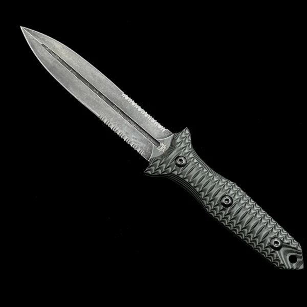 benchmade socp d2 double edged blade tactical straight g10 knife 2