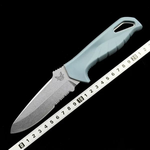 benchmade 18040s undercurrent depth blue santoprene sheepsfoot fixed blade knife 1