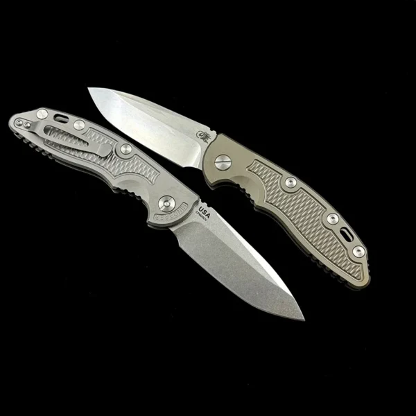 kf S1ab6c618538647a197046fdb98f9a384l Hinderer XM18 A Color Box Titanium Handle Mark 20CV KNIFE Fisher Outdoor Camping Hunting Pocket EDC