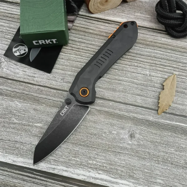 kf S7e9badd4bde6484fb4a93f1678dbff0au Tactical CR 6280 Folding Knife 8Cr13Mov Blade Carbon Fibre Handle Military Trainner with Belt Clip Survival