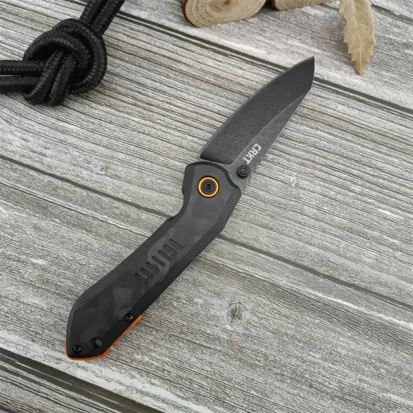 kf Sd1b213ed79894e8b9b9d1c27643e6c9cV Tactical CR 6280 Folding Knife 8Cr13Mov Blade Carbon Fibre Handle Military Trainner with Belt Clip Survival