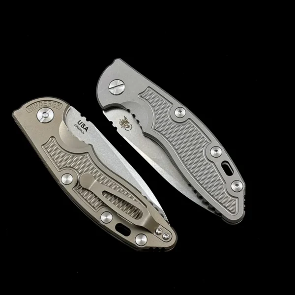 kf Se10386802ac44adab5941f85712192034 Hinderer XM18 A Color Box Titanium Handle Mark 20CV KNIFE Fisher Outdoor Camping Hunting Pocket EDC