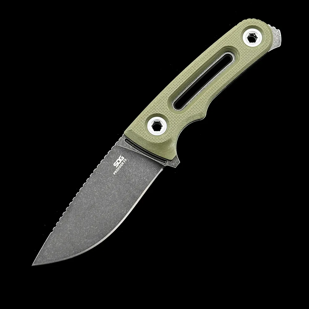 sog provider fx fixed blade knife g 10 green 4