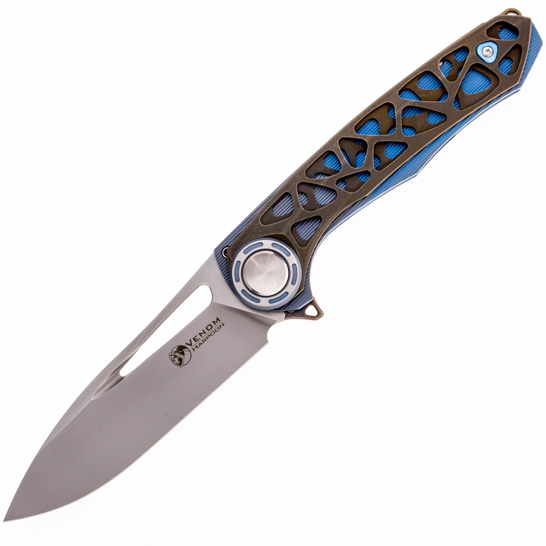 venom harpoon titanium m390 blade folding knife 1