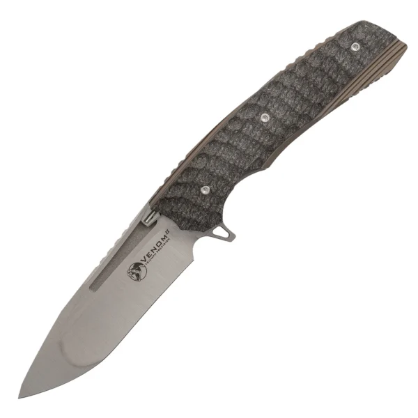 venom python folding titanium alloy carbon fiber blade pocket knife