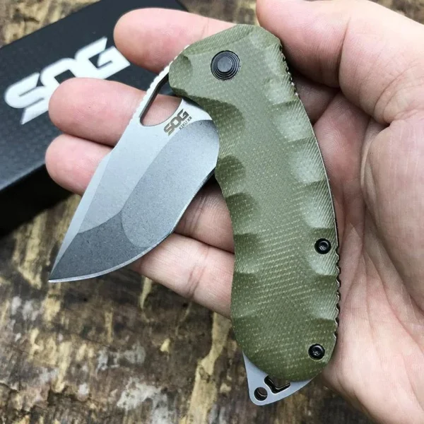 kf S3d569cefe105428daf3158c02046cfc1k Green Kiku XR Mini Knife Stonewashed Blade Green Linen Micarta Handles Outdoor Pocket Folding EDC Knife