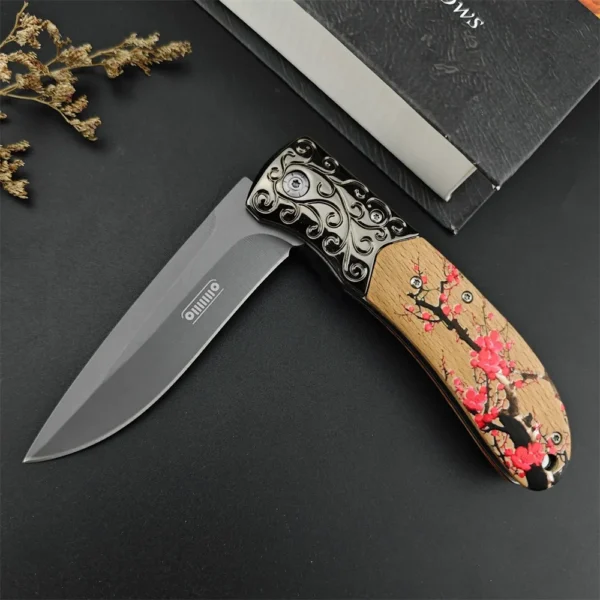 kf S6cdf9a756cb74831a65aa04afea2e1edl Da157 Outdoor EDC Folding Knife 5Cr13Mov Stonewashed Blade Olive Wood Handle Tactical Hunting Camping Pocket Knife