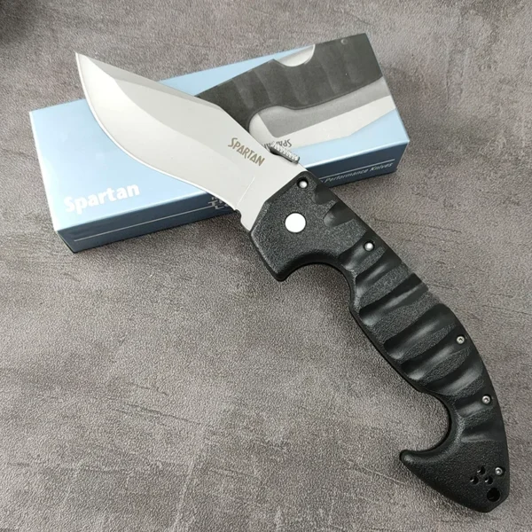 kf S817b9ce0f5bd42c784268745b5a556b75 COLD S Spartan Warrior Military Folding Knife 7CR13MOV Blade Nylon Glass Fiber Handle Tactical Combat Hunting