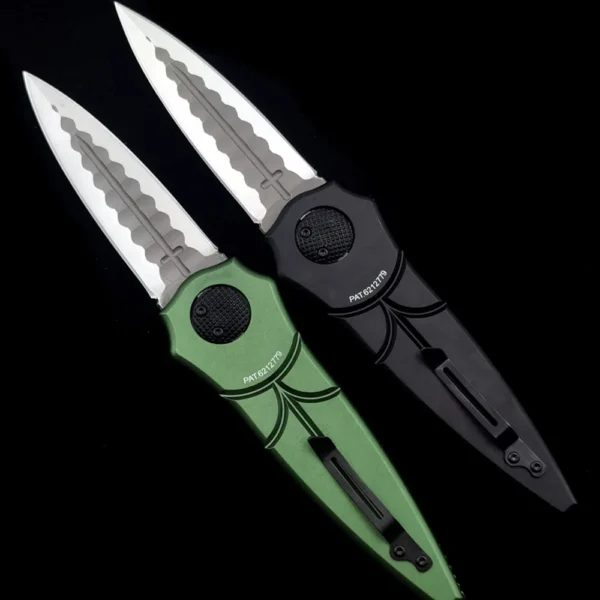 paragon warlock od green aluminum folding knife 2