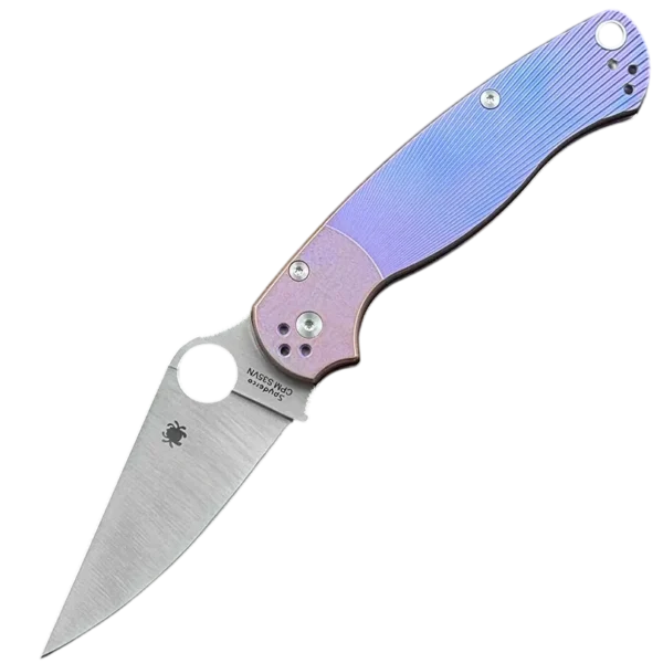 spyderco c81gp2 para military 2 titanium alloy bearing folding knife